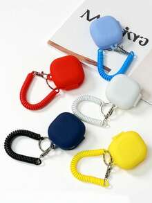 1pc Silicone Solid Color Earphone Case For Buds Galaxy Buds FE/Live/Pro/2 Pro - Multicolor - View 2