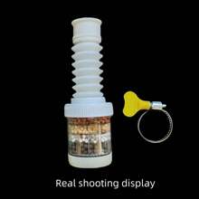 1pc Universal Detachable And Washable Retractable Six-Layer Faucet Filter Household Kitchen Tap Water Splash Prevention Shower Water-Saving Water Filter Simple Installation Anti-Splash Water Saver, Detachable And Washable, Suitable For Household Kitchen Plastic Faucets