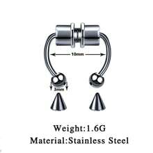 5pcs Stainless Steel Fake Nose Ring Hoop Fake Piercing Hoop Septum Rings Fashion Body Jewelry Gifts