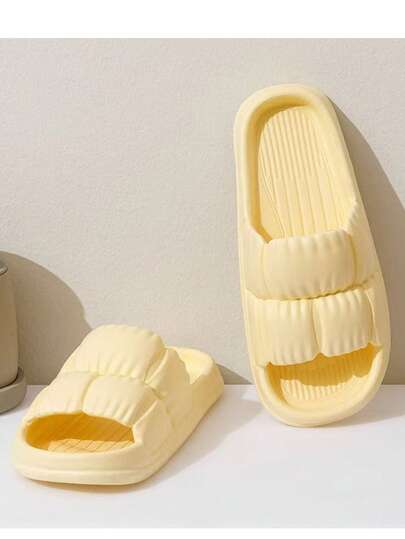 1 Pair Pillow Slippers For Women And Men Non Slip Quick Drying Shower Slides Bathroom Sandals | Ultra Cushion | Thick Sole Insulation, Galentines, Puppy, Carnival, Party Decorations, Shoe, Spring Summer Picks, Brides Maid Gifts, Room, Bedroom Decor, Bedroom Decor, Beach, Travel, For Men, For Women, Vacation,Cute Stuff,Mother's Day Gift,Bedroom Decor,Garden,Kitchen Decor,Summer,Beach,Travel Essentials,Room Decor,Squishy,Graduation