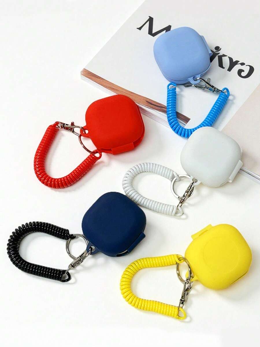 1pc Silicone Solid Color Earphone Case For Buds Galaxy Buds FE/Live/Pro/2 Pro - Multicolor - View 1