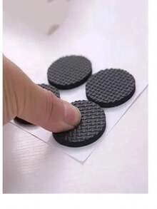 kit 32 Unidades Protetor Círculo Pé Cadeira Piso Maçaneta Porta - Preto - Visão 4