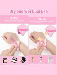 50pcs/30pcs/24pcs/1pc Velvet Triangle Powder Puff Facial Makeup Tools, Makeup Powder Puff Set, Air Cushion Puff Reusable Makeup Sponge, Makeup Gadgets, Loose Powder Puff Wet And Dry Powder Puff, Velvet Makeup Foundation Mixing Sponge Is Suitable For Foundation Cream Air Cushion And Facial Makeup, Suitable For All Skin Types.