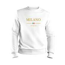 Milano Italia Casual Flannel Crew Neck Sweatshirt Men's Sweatshirt - màu đen - Xem 3