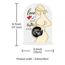 1 件超声波图片亚克力标志框套装，用于怀孕公告或婴儿出生装饰、婴儿洗礼装饰、家庭礼物、婴儿洗礼礼物