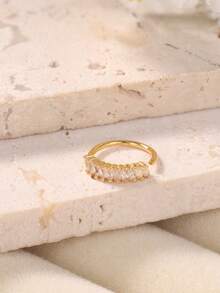 1 件 8 毫米镀金全 CZ 鼻环 - 20G 精致密镶鼻环，男女皆宜，防过敏螺旋鼻饰，闪亮简约鼻环 - HNR-39 - 查看 5