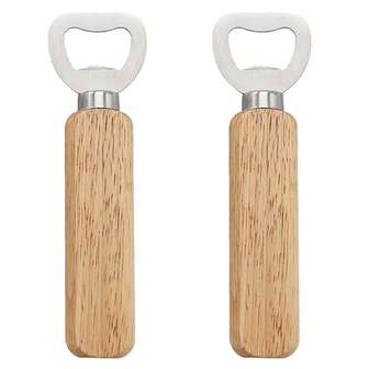 1/2 Piezas Abrebotellas de Mango de Madera, Abrebotellas de Aleación de Uso Amplio para Fiestas, Vida Diaria, Viajes y Buenos Regalos para Festivales, Halloween y Suministros para Fiestas Navideñas