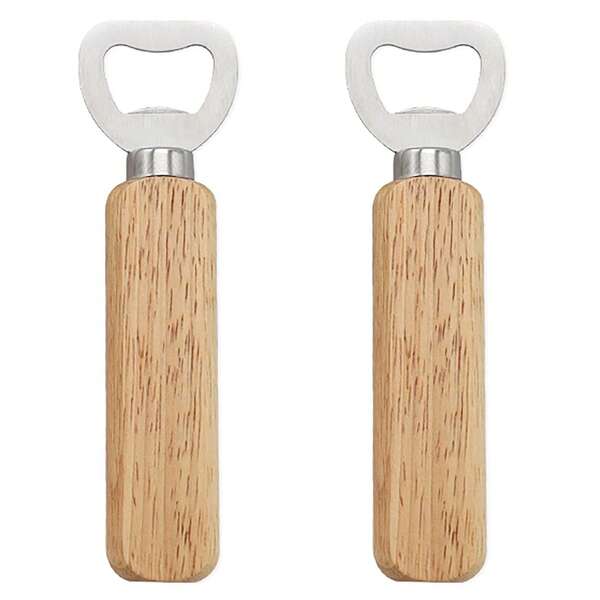 1/2 Pcs Wooden Handle Bottle Openers, Alloy Bottle Opener Are Widely Used For Party, Daily Life, Travel And Good Gifts For Festivals, Halloween And Christmas Party Supplies