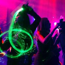 LED Light Up Dance Whip USB Rechargeable Fiber Optic Whip 7 Color Changes Music Festival ,Slip Grip For EDM Events & More