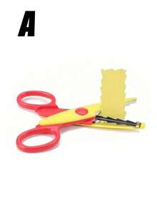 六把装饰剪刀，图案各异，包括花卉和波浪纹设计。非常适合用于学校用品、感恩节、圣诞节、生日礼物、万圣节装饰等。