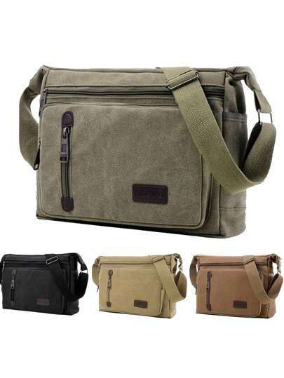 复古斜挎包，带可调节肩带 - 休闲户外斜挎包，个性化风格，易于护理，适合徒步旅行和日常使用 2000 年代风格的街头服饰