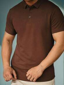 Men's Basic UNISEX POLO Shirt - Coffee Brown - View 1