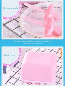 1 pieza Molde de helado cuadrado de 8 celdas con mango de dibujos animados, hecho de material PP. Molde casero DIY para paletas, fabricante de helados - Multicolor - Ver 4