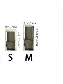 1个亚克力圆柱形防滑花瓶 - 水培花卉装饰 - 适合在客厅展示鲜花 - 也适合婚礼和派对装饰 - 黑色 - 查看 6