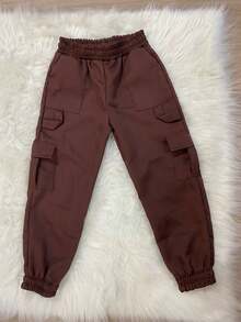 Girls Tailored Cargo Jogger Pants – Style / Stylish Pants / Stylish Blogger - Rỉ Nâu - Xem 1