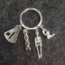 1pc Creative Microscopic Cell Design Keychain For Men, Science Student Souvenir Keyring, Gift For Classmates, Friends, Boyfriend School Car Accessories Cute Goth Y2k - Multicolor New-3 - View 1