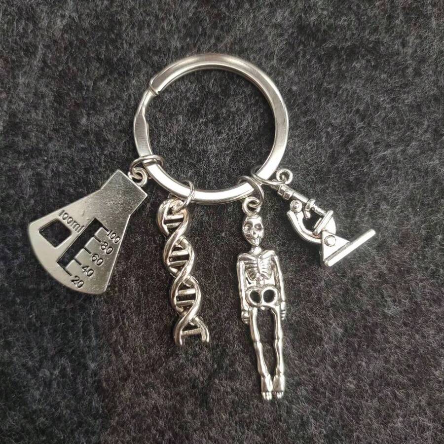 1pc Creative Microscopic Cell Design Keychain For Men, Science Student Souvenir Keyring, Gift For Classmates, Friends, Boyfriend School Car Accessories Cute Goth Y2k - Multicolor New-3 - View 1