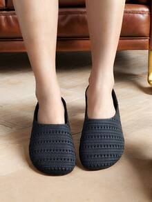 صنادل نسائية صيفية عصرية نصف القدم، أربطة مجدولة مرنة، بطانة PVC مانعة للانزلاق، منفذة للهواء تحافظ على القدم نقية، للارتداء اليومي العادي للمشي في المنزل أو الخارج، صنادل ضرورية لنقلات العمل اليومية