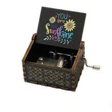 1 hộp nhạc bằng gỗ 'You Are My Sunshine', hộp nhạc cổ điển màu đen, hộp nhạc quay tay cho ngày lễ tình nhân, quà tặng sinh nhật, quà kỷ niệm. - Nhiều màu - Xem 12