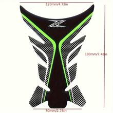 油箱贴纸碳纤维外观摩托车油箱垫保护贴花贴纸适用于川崎 Z125 Z250 Z300 Z400 Z650 Z750 Z800 Z900 Z1000 - 綠色 - 查看 6