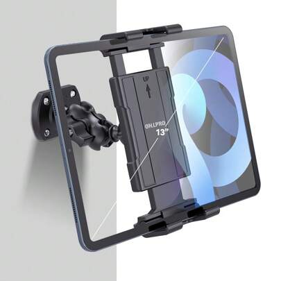 OHLPRO OHLPRO Tablet Wall Mount Holder For IPad Desk Stand 360° Adjustment Heavy Duty Drill Base Compatible With 5"-13" IPad Phone Tab Upgrade Short Support Arm Kitchen