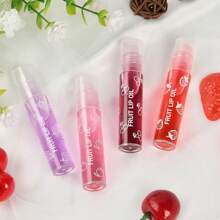 AOOWU 6 Pcs Hydrating Lip Oil Set, Fruit-Flavored Plumping, Long Lasting Glow Balm Care, Transparent Moisturizing No-Sticky Gloss(Peaches, Orange, Avocado, Strawberry, Grape, Cherry), 19.0 Ml - 4 PCS - 查看 9