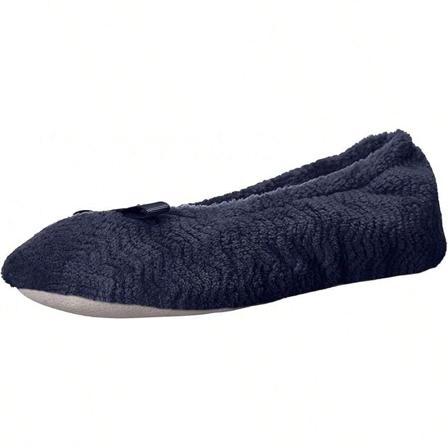 Isotoner Women's Diamond Microterry Ballerina Slippers2025 - 海軍藍人字紋 - 查看 1