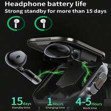 [2-in-1 D8pro Smartwatch] - Eingebaute Kopfhörer mit kabellosen Kopfhörern - Kabelloses Telefonieren, 2,01 Zoll hochauflösender Touchscreen, Musik- und Fotosteuerung, Sportdesign, USB-Aufladung, Lithium-Polymer-Akku, Aluminiumgehäuse, Silikonarmband - perfektes Geschenk zum Geburtstag