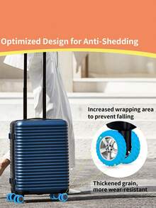 12Pcs Thicken Texture Silicone Wheels Protector For Luggage Reduce Noise Travel Luggage Wheels Cover Luggage Accessories Travel Essentials Travel Accessories Vacation Summer Holiday Back To School Bag For School School Accessories School Stuff - Multicolor - View 4