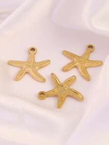 3pcs Stainless Steel Starfish Pendant Findings 18K Gold Plated Ocean Starfish Charms For DIY Jewelry Making Supplies Accessories - Pendants - View 16