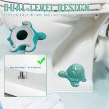 4Pcs Toilet Bolt Covers Decorative, Ceramic Toilet Screw Cover Caps, Cute Toilet Caps For Bottom Of Toilet, Tall Toilet Floor Bolt Caps, Easy Installation - Rùa xanh + rùa xanh lá - Xem 7