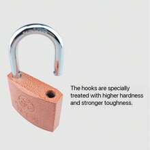 1 件铜芯防水优质彩绘实心挂锁 - 粉色，适用于户外主门、防锈、防盗、宿舍、车库、笼子、栅栏、仓库、橱柜通用锁