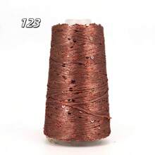 50g Hilo de lentejuelas brillante para tejer a mano, manualidades DIY, ropa, bolsos, sombreros y talla grande