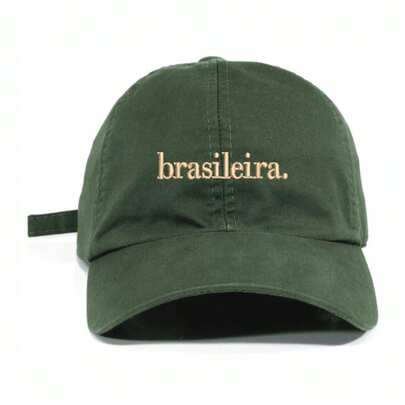 Boné Dad Hat Unissex em Sarja 100% Algodão Aba Curva Personalizado brasileira.