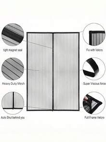 1PC 210cm Anti-Mosquito Net Summer Automatic Closing Magnetic Mosquito Net Invisible Door Mesh Anti Bug Fly Partition Curtain - Multicolor - View 6