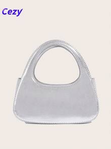 Cezy Bolso de mano con tachuelas de rhinestone de lujo, bolso de mano brillante con correa para el hombro desmontable, elegante para eventos formales, bodas, fiestas, bolso multiusos con asa superior y para el hombro