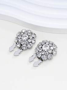 1/2/4 件 23 毫米女士水钻纽扣套、水晶纽扣套、可拆卸夹式纽扣套、服装用水晶花式纽扣、带钳子的纽扣按扣（适用于礼服衬衫配件）、铅色