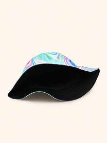 1 pezzo Cappello a secchio reversibile da donna a fantasia tie-dye, cappello estivo pieghevole per protezione dal sole, adatto per uso quotidiano e viaggi