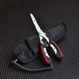 长嘴钓鱼钳不锈钢鱼钩钳去钩器开口环钳带挂绳适用于淡水咸水