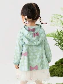 mini bala 女童荷叶边连帽夹克 2025 春季轻盈甜美外套