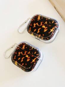 双面黑色豹纹透明耳机盒，动物图案元素耳机盒，透明TPU材质耳机盒，附赠1个耳机盒挂钩。兼容保护套、耳机、Pro（第二代）、3、Pro、1/2、4 - 彩色 - 查看 8