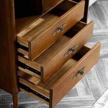 Bộ 4 tay nắm ngăn kéo hình hoa hồng cổ điển: Phong cách cổ điển cho tủ quần áo, tủ đầu giường, tủ quần áo và cửa tủ - Đồng - Xem 5