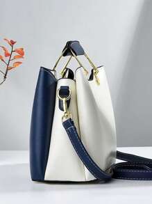 1pc Elegant Mom Shoulder Handbag With Top Handle And Crossbody Strap
