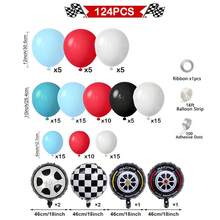 Two Fast Birthday Decorations Race Car Party Supplies For Racing Balloon Garland Arch Kit Blue Red White Latex Balloons And Wheel Checkered Foil Balloons 1 2 3 4 5 6 7 8 9 Years Old Birthday Decor - Color Mixing - View 9