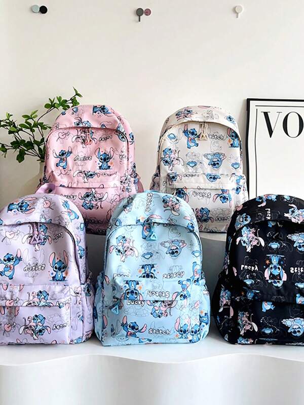 Disney 1 Pc Disney Fashionable Backpack, Street Style Cool Bag, Mini Multi-Color Bag, Cartoon Accessory Zipper Closure Bag, Suitable For Parties, Shopping, Gatherings, And Holiday Gifts