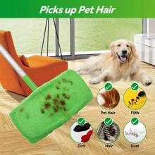 6/12 Pieces Of Reusable Ultra-Fine Fiber Mop Pad - Super Absorbent And Durable Wet/Dry Cleaning Cloth, Suitable For Hardwood Flooring, Tile And Sub Adhesive Flooring, With Elastic Band Design, Green, Can Be Installed With Standard Mop