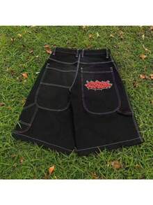 JNCO Y2K Hip Hop Gothic Loose Casual Versatile Jeans Shorts