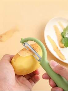 1 件/2 件不锈钢蔬菜削皮器，带舒适防滑手柄，多功能土豆、胡萝卜、黄瓜和水果削皮工具，内置锥形缺陷去除器，削皮效果完美，非常适合烹饪、家庭厨房和专业烹饪使用