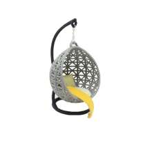 1 pieza Miniatura de cesta colgante decorativa, mueble de diorama pequeño, modelo de silla de columpio, material de manualidades