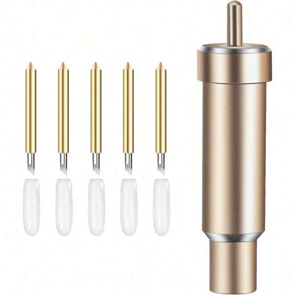 5 Pack Premium Fine Point Blade Housing Compatible With ExploreAir/Air 2/Air 3/Maker/Maker 3/Expression Cutting Machines For Light To Mid Weight Materials Like Cardstock Vinyl Iron On More